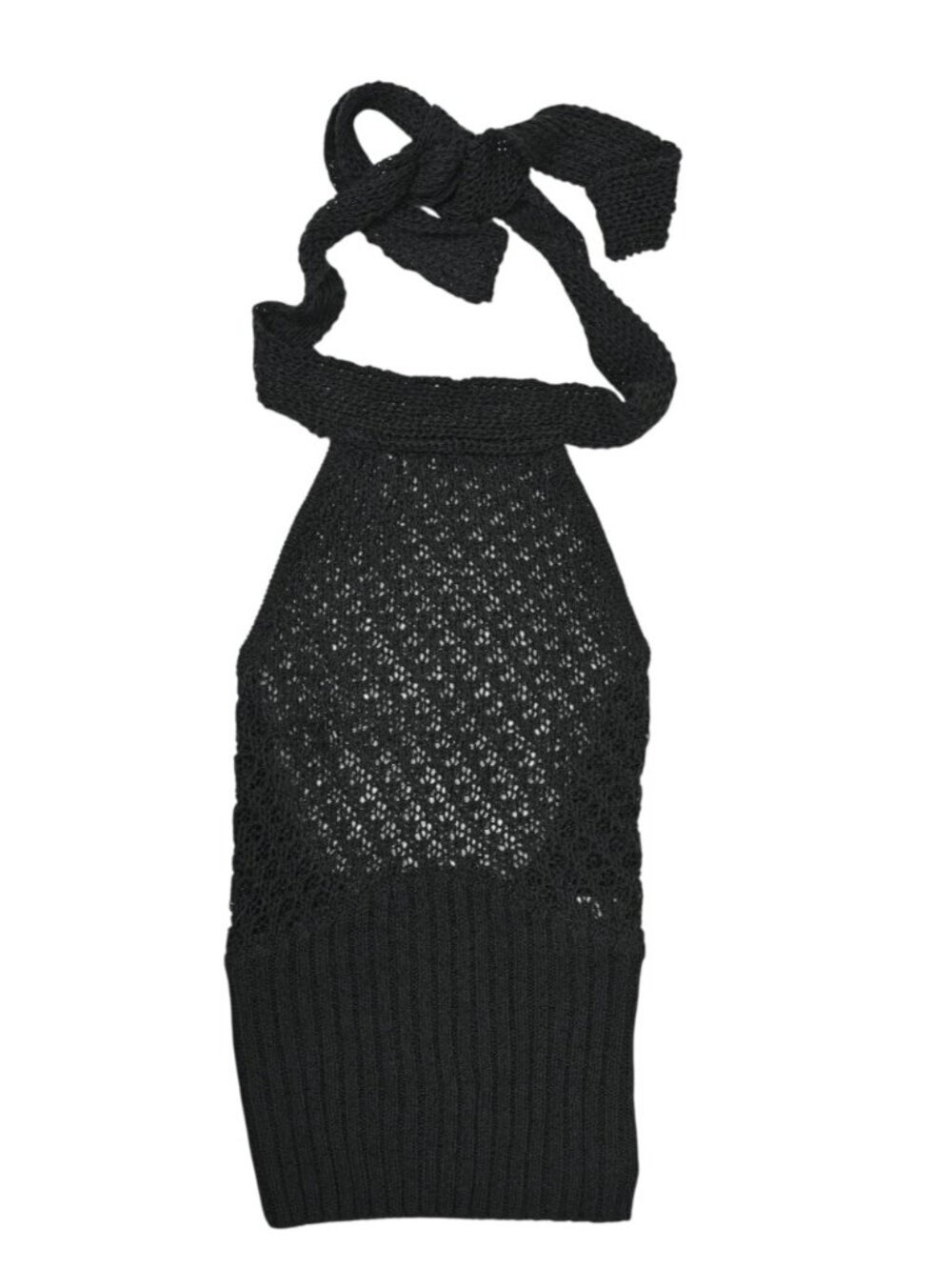 EB Denim Sylvia Knit Halter Top in Black